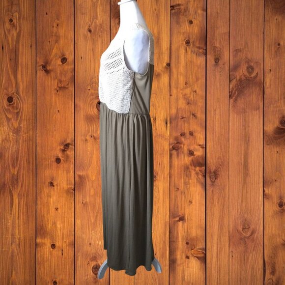 Cal Style Women's XL Sleeveless Crochet Top Dress Maxi Made in USA NWT - Picture 4 of 7
